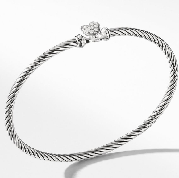 David Yurman Jewelry - NWOT David Yurman Heart Bracelet with Diamonds